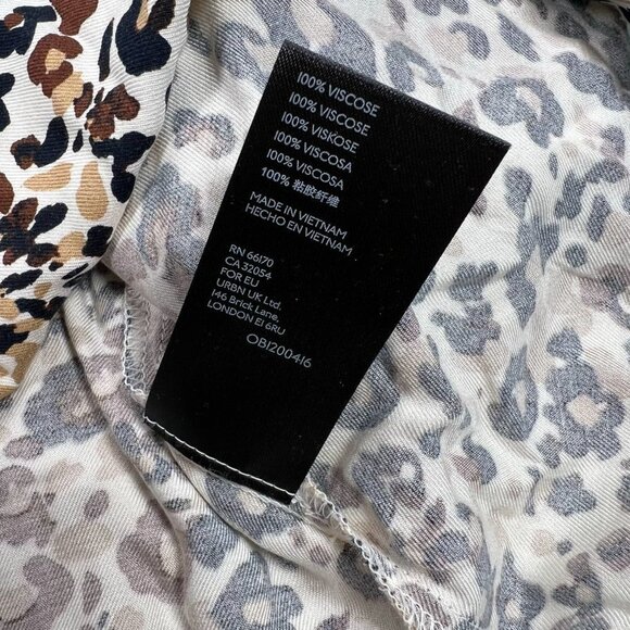 Maeve by Anthropologie Animal Print Ruffle Neck Button Front Blouse - Picture 5 of 7